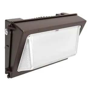 400-Watt Equivalent, Integrated LED Bronze Dusk to Dawn Wall Pack Light  - $105