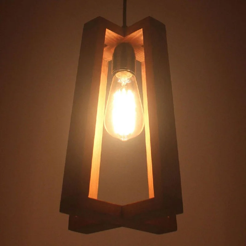 Blender Beige Wooden Single Hanging Lamp (BULB NOT INCLUDED)