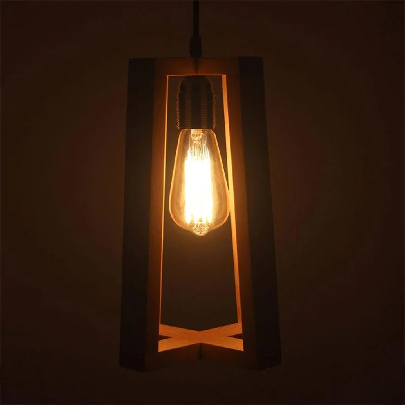 Blender Brown Wooden Single Hanging Lamp (BULB NOT INCLUDED)