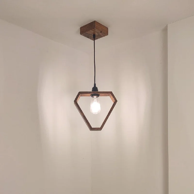 Clark Brown Wooden Single Hanging Lamp