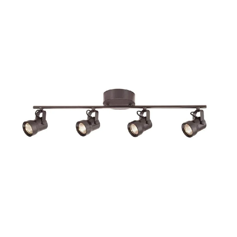 Mountainbrook 2 ft. 4-Light Bronze Integrated LED Fixed Track Lighting Kit  - $75