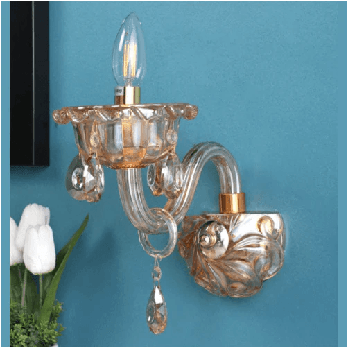 Palacio Golden Crystal Sconce Wall Light