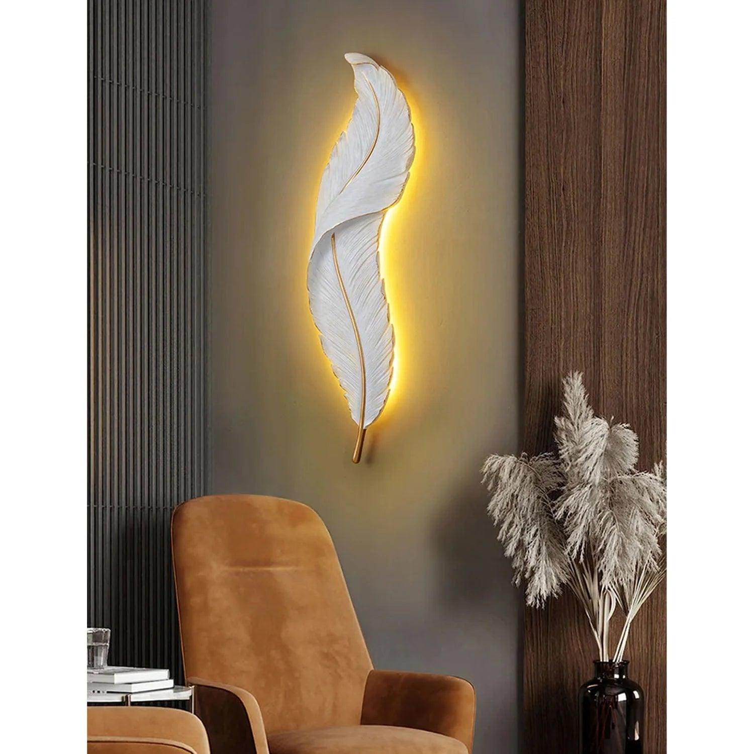 Snowy Quill Wall Light