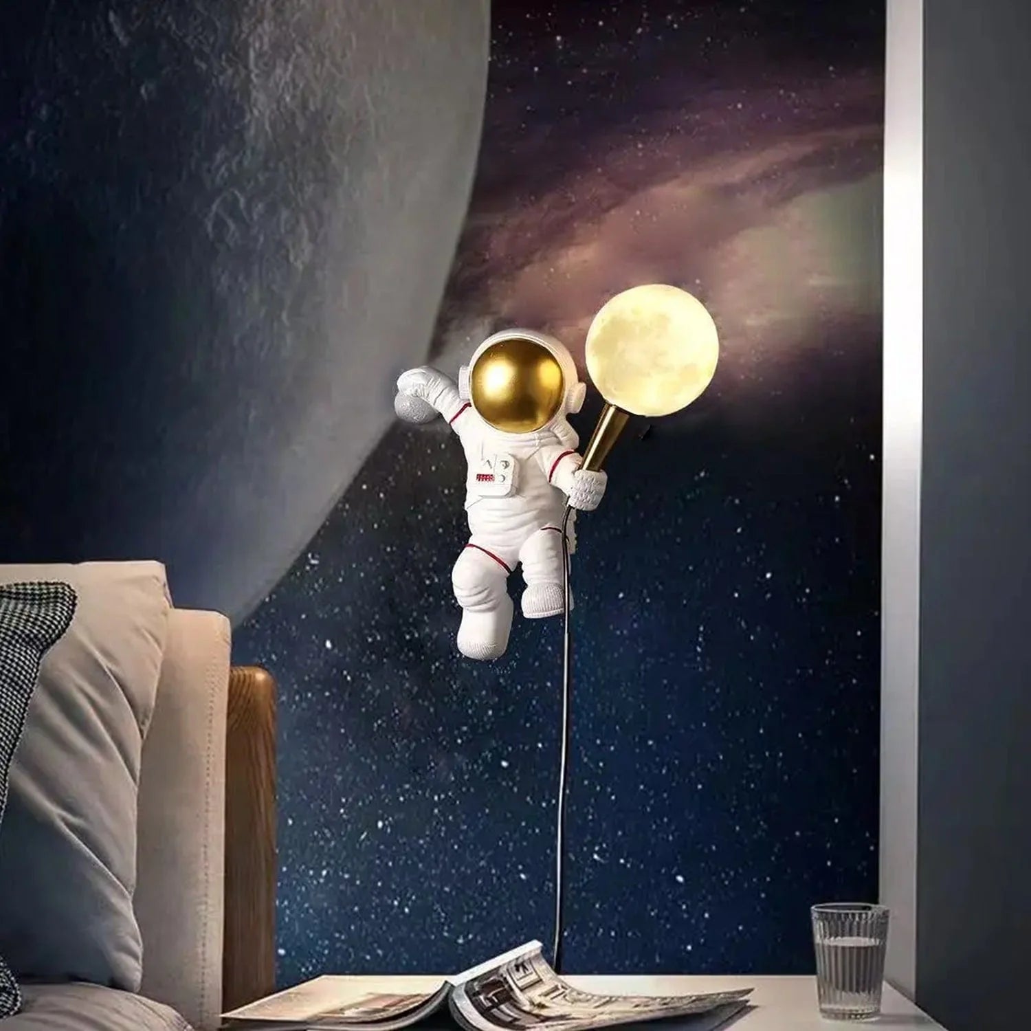 Space Explorer Astronaut Wall Light