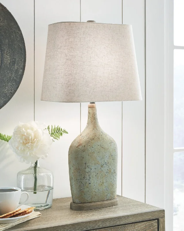 Maribeth Paper Table Lamp (2/CN) Sage by Ashley Furniture