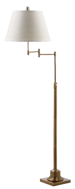 Safavieh Cahaba 68.5 Inch H Adjustable Swivel Floor Lamp 16" x 16" x 54.5 - 68.5" Gold