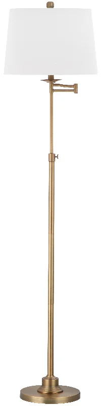 Safavieh Tanya 64.25 Inch H Adjustable Floor Lamp 15" x 15" x 53 - 64.25" Gold