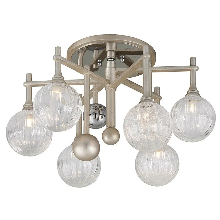 Majorette Six-Light Semi-Flush Mount Ceiling Fixture