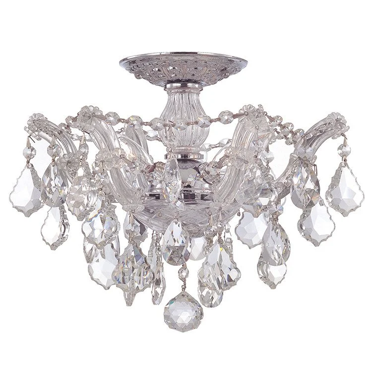 Maria Theresa Three-Light Semi-Flush Mount Ceiling Fixture