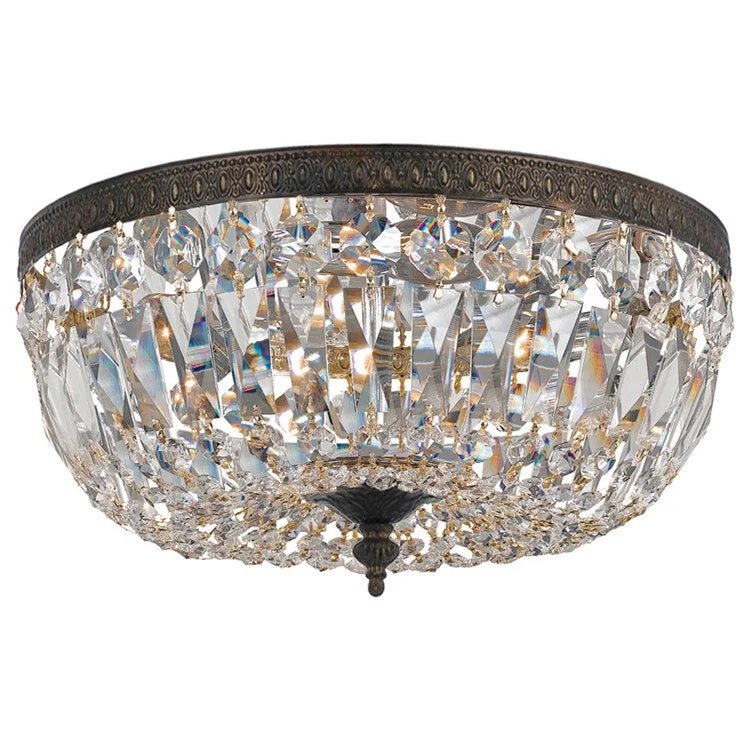 Three-Light Flush Mount Ceiling Fixture