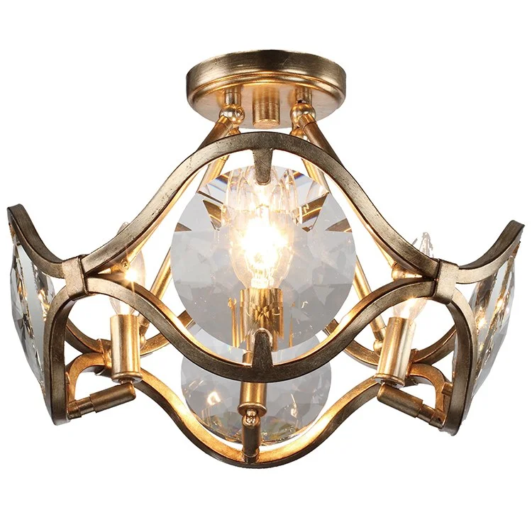 Quincy Four-Light Semi-Flush Mount Ceiling Fixture