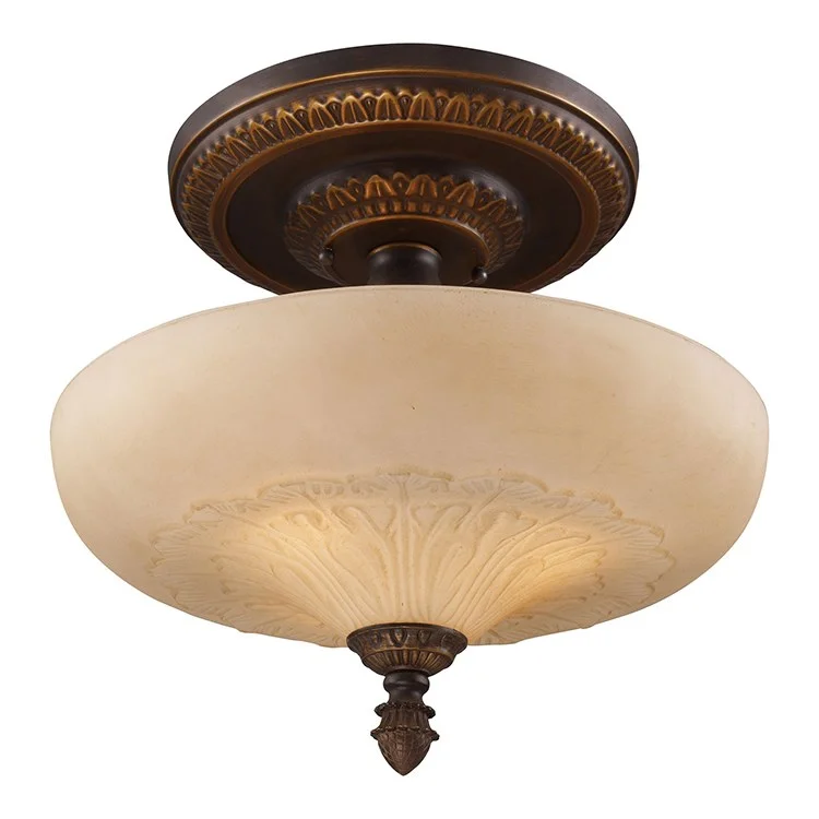 Restoration Three-Light Semi-Flush Mount Ceiling Fixture