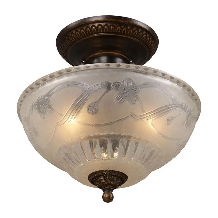 Restoration Three-Light Semi-Flush Mount Ceiling Fixture