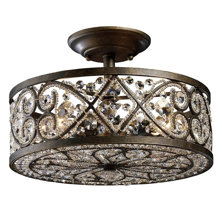 Amherst Four-Light Semi-Flush Mount Ceiling Fixture