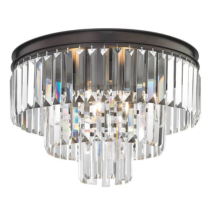 Palacial Three-Light LED Semi-Flush Mount Ceiling Fixture