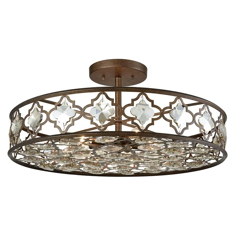 Armand Eight-Light Semi-Flush Mount Ceiling Fixture