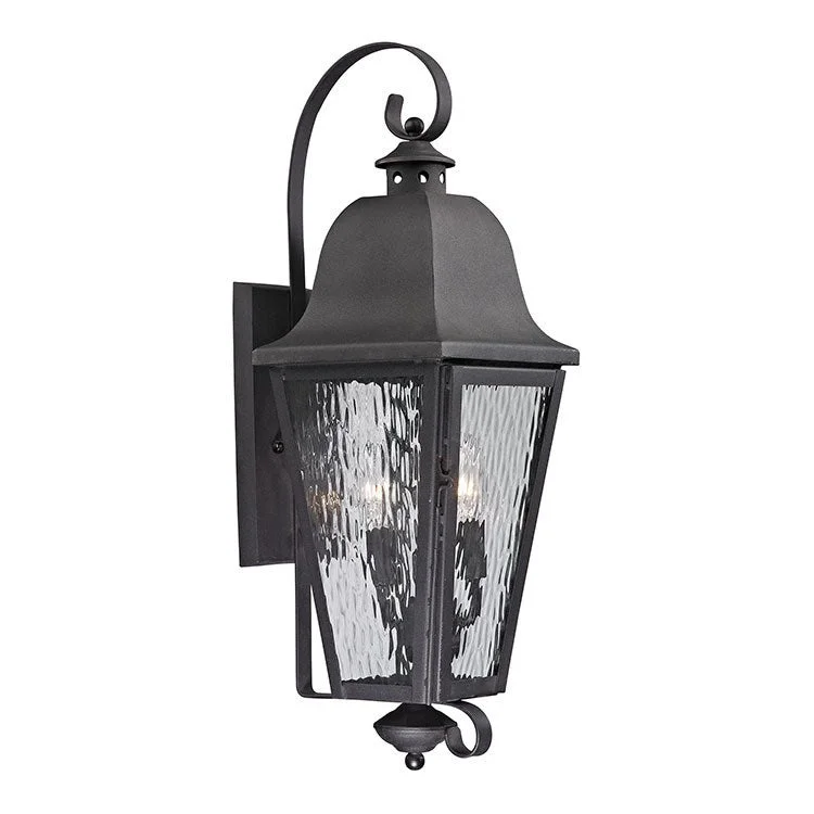 Forged Brookridge Three-Light Outdoor Wall Sconce