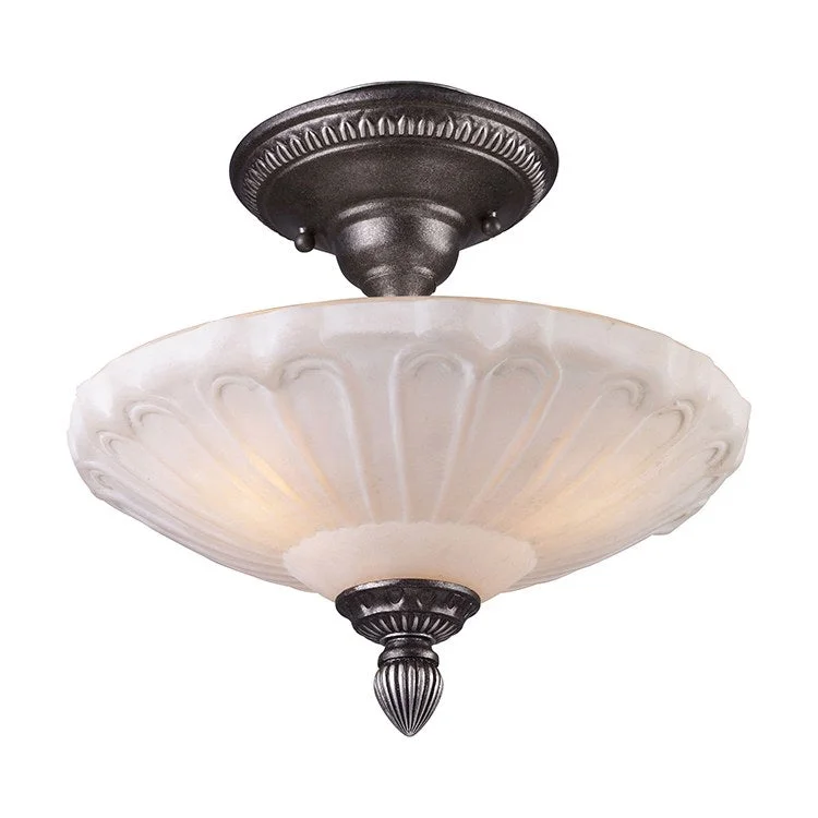 Restoration Three-Light Semi-Flush Mount Ceiling Fixture