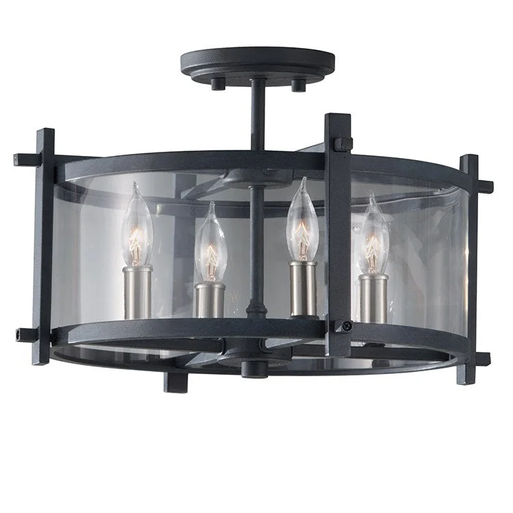 Ethan Four-Light Semi-Flush Mount Ceiling Fixture