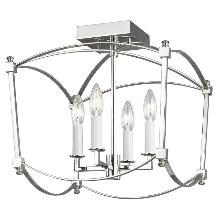 Thayer Four-Light Semi-Flush Mount Ceiling Fixture