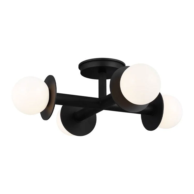 Nodes Four-Light Flush Mount Ceiling Fixture by Kelly