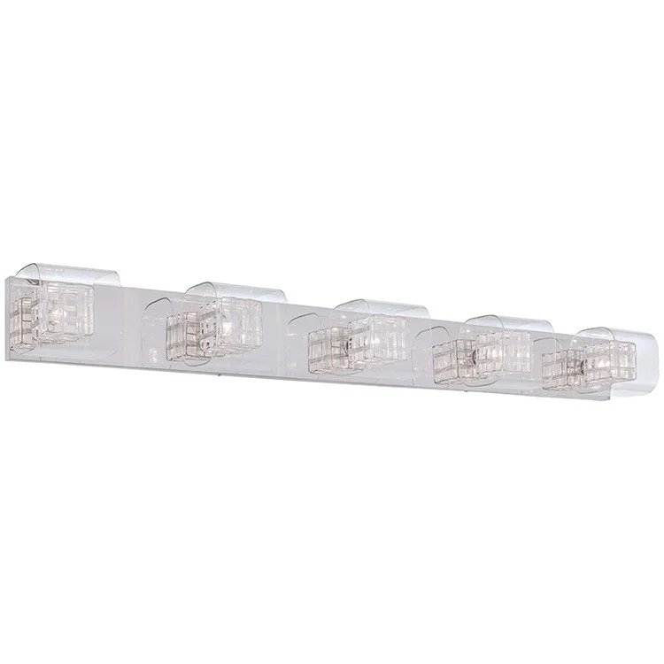 Jewel Box Five-Light Bathroom Vanity Fixture