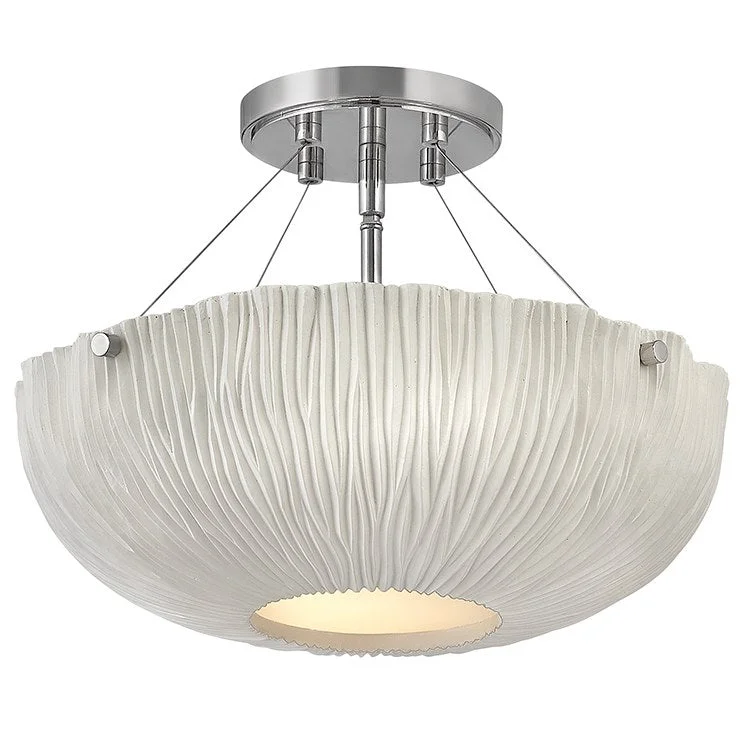 Coral Three-Light Semi-Flush Mount Ceiling Fixture by Lisa McDennon