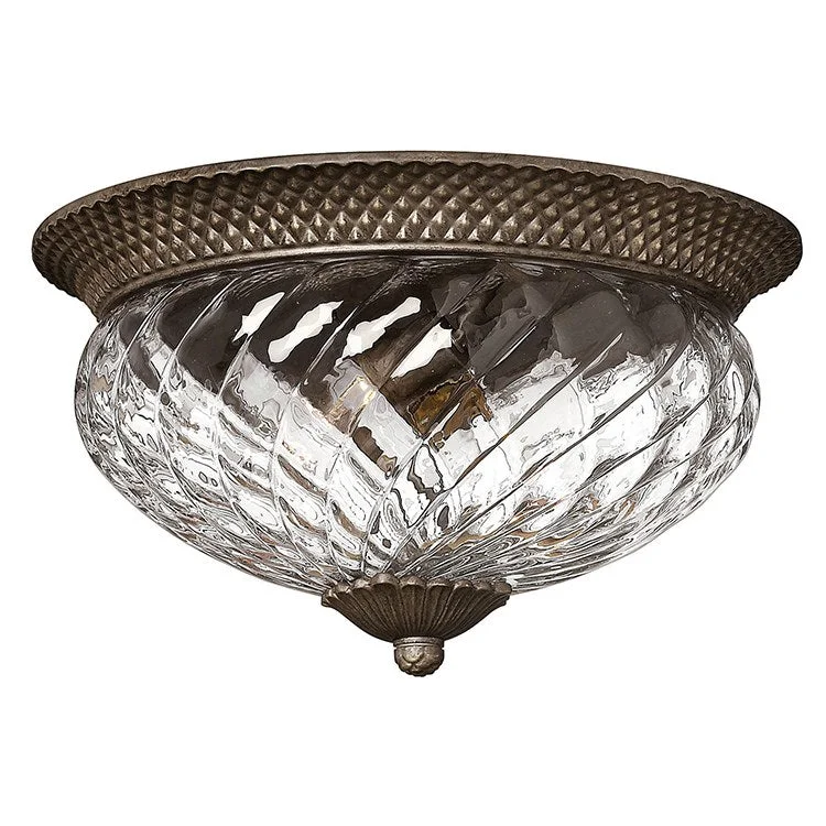 Plantation Three-Light Flush Mount Ceiling Light