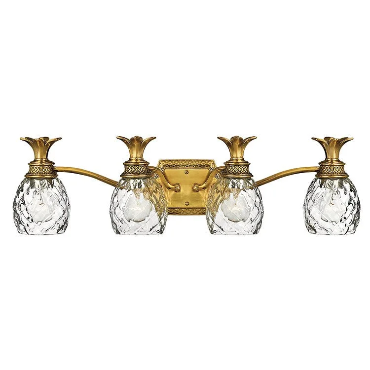 Plantation Four-Light Bathroom Lighting Fixture