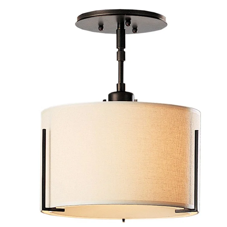 Exos Single-Light Single-Shade Semi-Flush Mount Ceiling Lighting Fixture