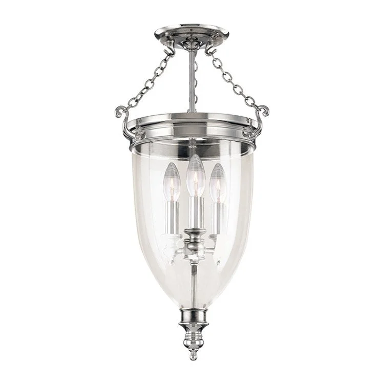 Hanover Three-Light Semi-Flush Mount Ceiling Fixture