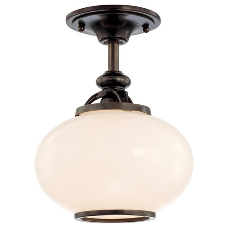 Canton Single-Light Semi-Flush Mount Ceiling Fixture