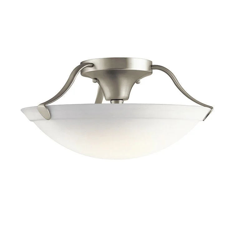 Three-Light Semi-Flush Mount Ceiling Fixture