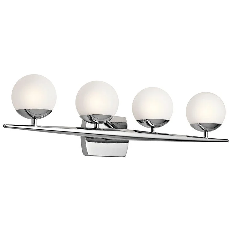 Jasper Four-Light Halogen Bathroom Vanity Fixture