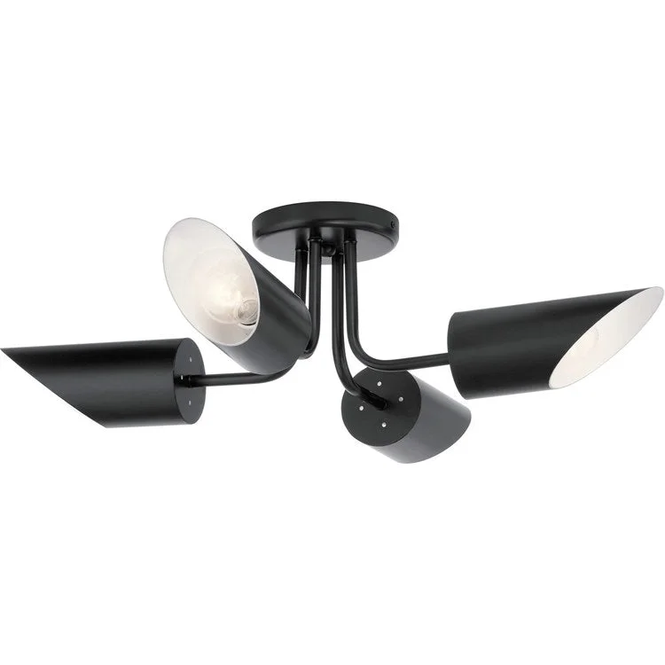 Trentino Four-Light Semi-Flush Mount Ceiling Fixture