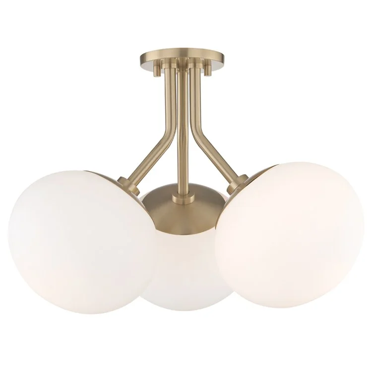 Estee Three-Light Semi-Flush Mount Ceiling Fixture