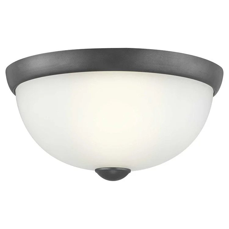 Single-Light 11" Glass Dome Flush Mount Ceiling Fixture