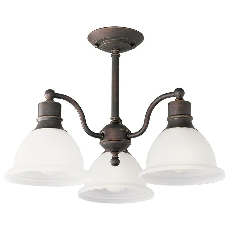 Madison Three-Light Semi-Flush Mount Ceiling Light