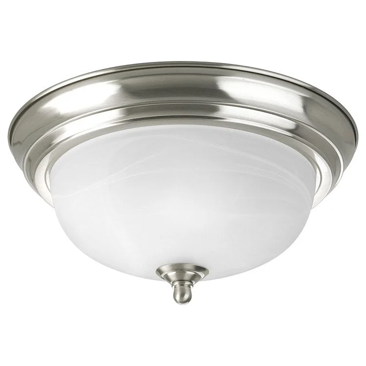 Melon Single-Light Flush Mount Ceiling Light with Alabaster Glass