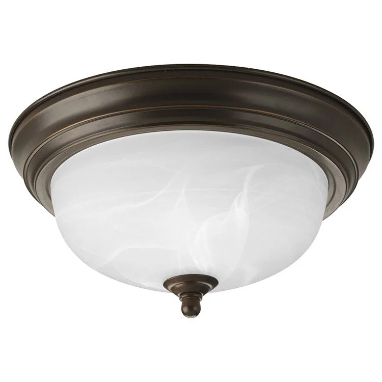 Melon Single-Light Flush Mount Ceiling Light with Alabaster Glass