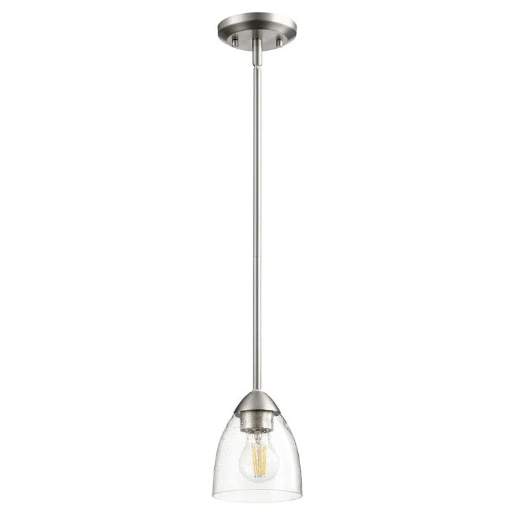 Barkley Single-Light Mini Pendant with Clear Seeded Glass Shade