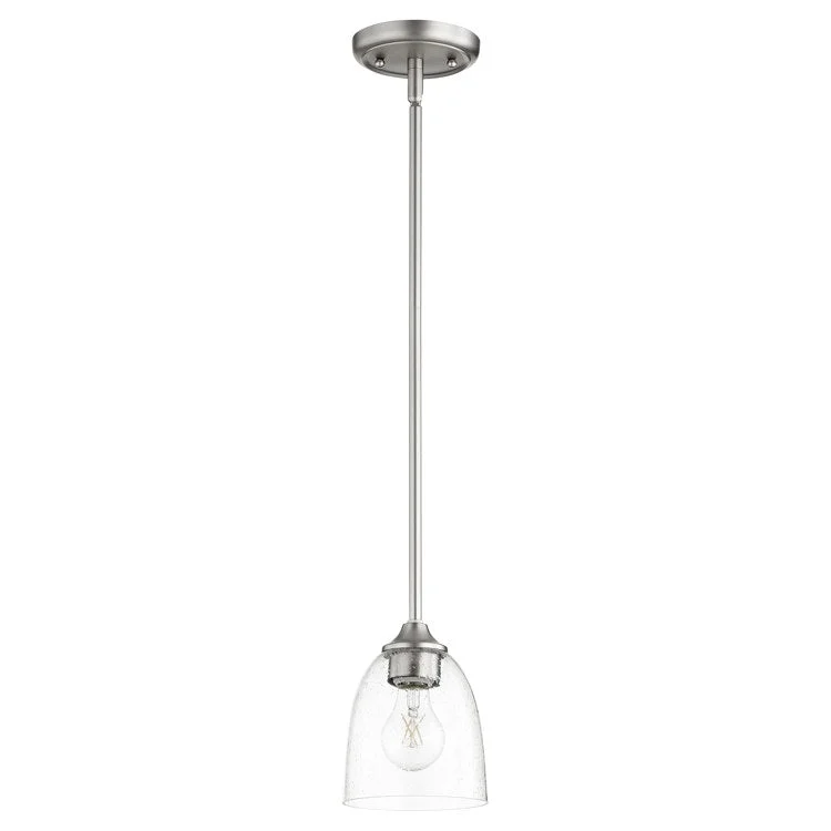 Jardin Single-Light Mini Pendant with Clear Seeded Glass Shade