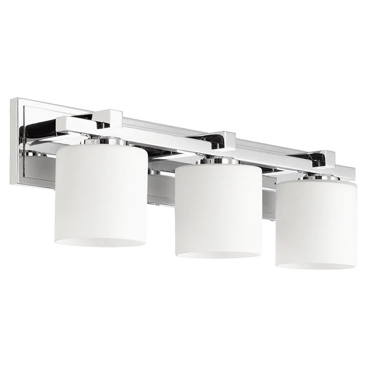 Signature Cylinder Three-Light Bathroom Vanity Fixture