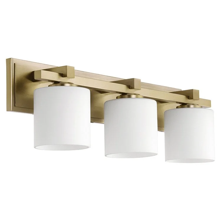 Signature Cylinder Three-Light Bathroom Vanity Fixture