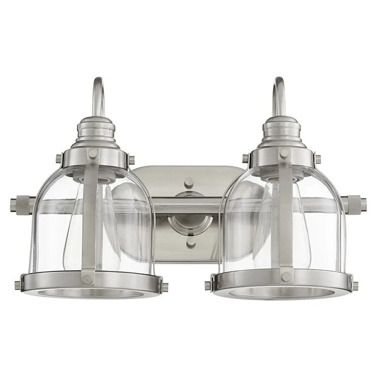 Banded Dome Two-Light Bathroom Vanity Fixture