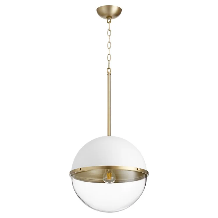 14" Single-Light Globe Pendant