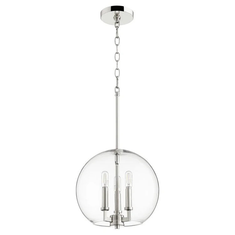 Transitional Three-Light Globe Pendant