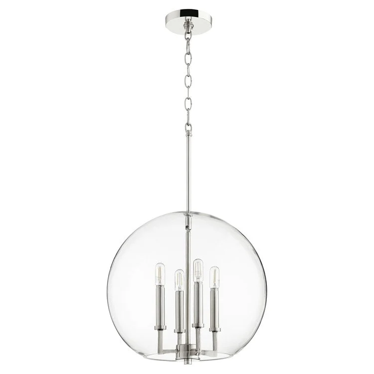 Transitional Four-Light Globe Pendant