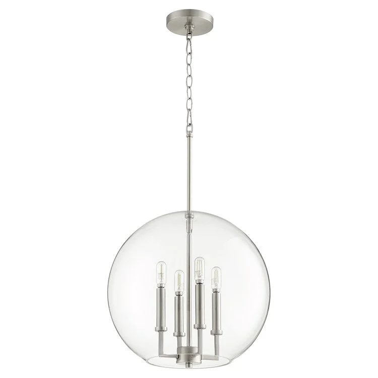 Transitional Four-Light Globe Pendant