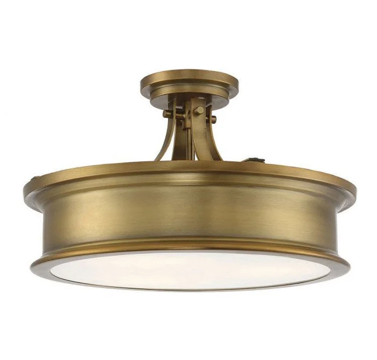 Watkins Three-Light Semi-Flush Mount Ceiling Fixture